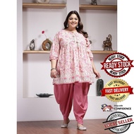 3XL - 6XL Indian Kurti with pants and dupatta Long Short Women Kurtis Kurta Tunic Top Blouse Plus Se