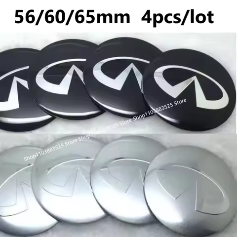 4pcs 56/60/65mm Car Wheel Center Hub Cap Emblem Badge Stickers For Infiniti Q50 Q30 Q80 Q70 QX70 QX6