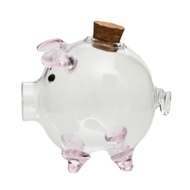 Mini Glass Piggy Bank For Gold Coin Storage Cute Pig Shape Saving Jar For Coin Collection O5h3