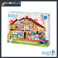 Bluey Celebration Home Playset, Portable Birthday Party Toy House with 11 Removable Accessories and 