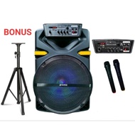 Speaker Portable Wireless TARGA 15 M Aktif 15 Inch Bluetooth Usb ORI