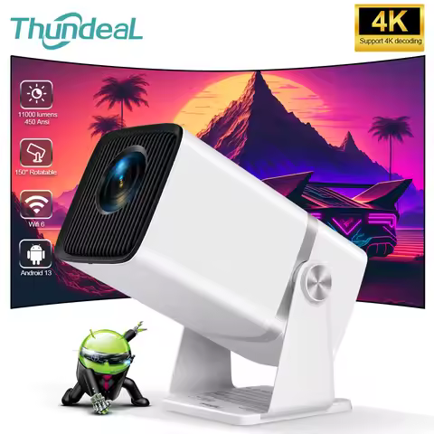 ThundeaL Mini HD Projector TD80W PK HY320 HY300 4K Android 13 WiFi Full HD 1920 X 1080P Home Cinema 