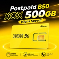 Simkad XOX Pakej B50 Postpaid 400GB Data High Speed 4G dan 5G dengan Panggilan Tanpa Had Boleh Masuk