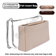 EverToner Felt Insert Bag For POCHETTE ACCESSOIRES Insert Organizer Purse Insert Organizer Bag Shape