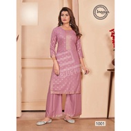 Inaaya Fabric Rayon Embroidered Kurti with Plazzo