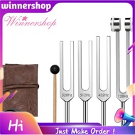 Frequency Tools with Activator, Mallet& Vegan Pouch-Tuning Fork Set(128Hz 432Hz 512Hz 528Hz) Weighte