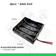 AAA 4 Cells Battery Holder Series Socket with Wire Multiply Size Options Triple A Alkaline Battery H