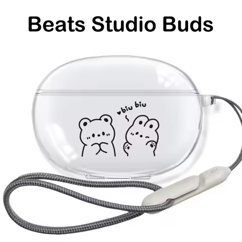 Transparent Cover For Beats Studio Buds Plus Funda Fit Pro Solo Buds Pro2 Earphone Case Wireless Ear