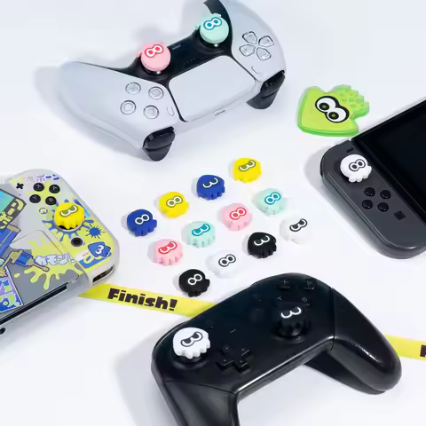 Cute Silicone Thumb Stick Grip Cap Soft Cover For Nintendo Switch Oled NS Lite For Sony PS5 PS4 Pro