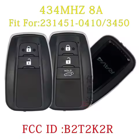 BaoJiangDd key Fit for Toyota European RAV4 Smart Key Remote key 231451-0410 3450 Board FCC ID:B2T2K