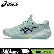 Asics FF 3 Gray Green Durable Breathable Low Cut Unisex Tennis Shoes Asics Court FF 3