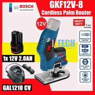BOSCH GKF12V-8 CORDLESS PALM ROUTER C/W GAL1210CV CHARGER +1x 12V 2.0AH BATTERY (GKF12V8)