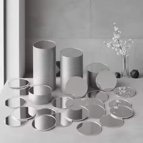 1PC Acrylic Circular Mirror Wall Stickers Self-Adhesive & Removable, High-Gloss Finish for Glass Sur