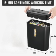 LORDWEY | Home Office Paper Shredder-10-Sheet Strip Cut with 3.17-Gallon Basket - P-2 Security Level