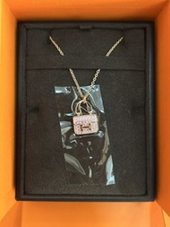 Hermes Amulettes Constance pendant necklace，Hermes 粉鑽康康鑽石項鏈