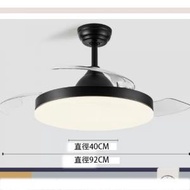 DDS - 隱形風扇燈頂吊電風扇吊燈（吊頂-黑色36寸-變光遙控【小米小愛版】）#N270_009_045