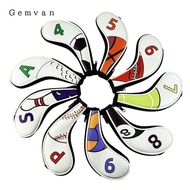 Gemvan 9-Piece Set of Waterproof Golf Club Covers, Premium Club Headcovers, Iron Covers