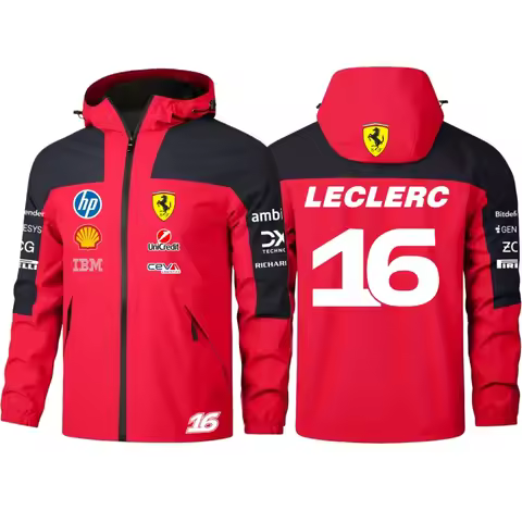 2026 Ferrari F1 driver No.16 Leclerc No.44 Hamilton same jacket with number, thin jacket for spring 