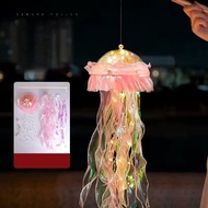 Vimite New Year Christmas Lanterns Net Red Jellyfish Diy Handmade Childrens Hand-held Night Market D