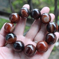 Natural Agate Bracelet Bracelet Men's Dreamy Tangled Agate Bracelet Bracelet Men's 20mm Round Bead A