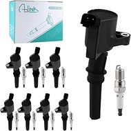 AULINK Ignition Coil Pack DG508 8PCS SP493 Spark Plug (4.6L 5.4L V8) For F150 F250 F350 E150 E250 E3