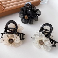 LASSY Flower Mesh Flower Hair Clip Cute Korean Hair Clip 7cm Women Chiffon Elephant[ J604 ][T1-KHO2]