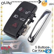 OLINI Car Key , ABS Black Remote Fob Cover, Car Accessories 5 Buttons Car Key Shell for Land Rover E