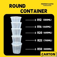 【SUPPLY】500 Sets Round Container With Lid R12/R16/R20/R25/R30
