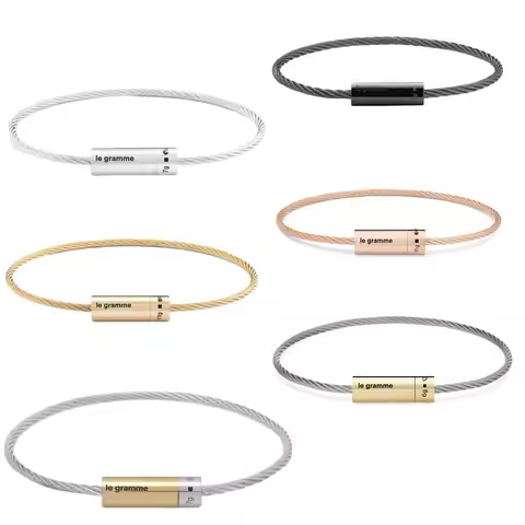 Le Gram 7g New High Quality French Jewelry 925 Sterling Silver Bracelet Men and Women Popular Bracel