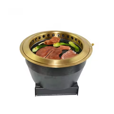 Wholesale Grill Built in the Table Top Yakiniku Korean Charcoal Barbecue Grill Table Korean Charcoal