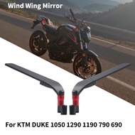 สำหรับ KTM DUKE 200 125 390 690 790 1050 1290 1190อเนกประสงค์กระจกย้อนกลับมองหลังด้านข้างมีปีกกระจกรถจักรยานยนต์ลม