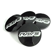 4PCS 66MM Wheel Cap Black For RAYS Logo Wheel Rim Hub Caps  Dust-Proof Cover Fit for G025 G16 57G GT