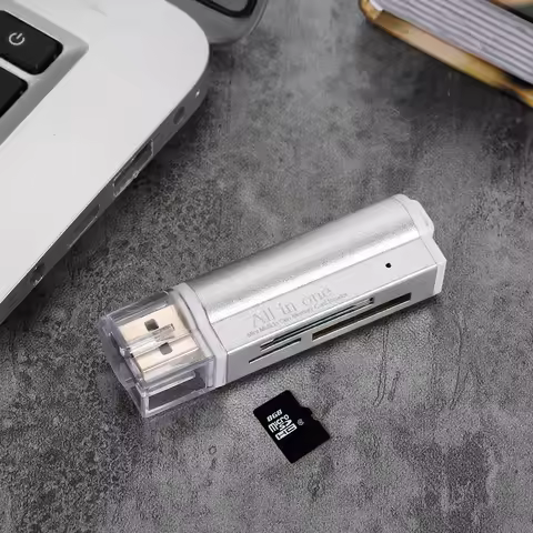 Card Reader All in One Card Reader USB 2.0 Mini Portable For SD/SD/TF/MS Duo/ MS(M2)/Ms Pro Duo