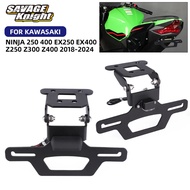2024 Hidden Foldable License Plate Bracket For Kawasaki Ninja 250 400 Z400 Z300 Z250 2018-2023 Tail 