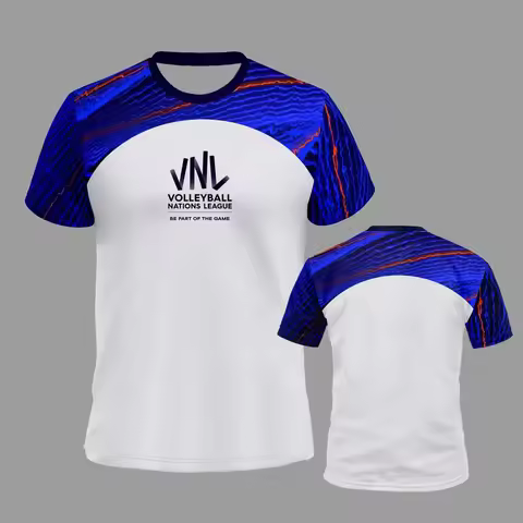 2025 New Arrive VNL Jersey White Volleyball Jersey Man Women Sport T-Shirt Comfort Breathable Tee 3D