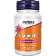 NOW D3 400IU 180 Softgel (Pek 3)
