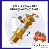 Safety Valve 3/ 8" Inch High Quality Variants Diameter 17 MM & 21 MM Air Compressor Pressure Safety 