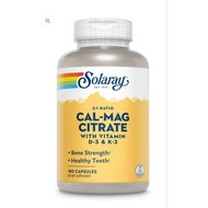 solaray cal-mag citrate with vitamin D3 & K2