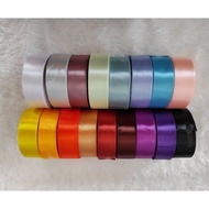 1 inch satin ribbon, one roll satin ribbon,/ bouquet ribbon,/ prince ribbon, plain satin ribbon