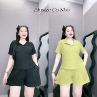 Set of Elastic Waist Shirt and Big Size Flared Pants for Women 50-95kg Soft, Lightweight Fabric, Coo