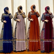 Lcy204- Ameena Dress Amore By Ruby Gamis Motif Bunga Kondangan Allsize