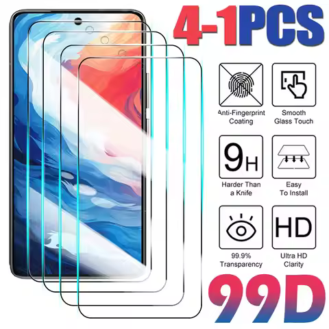 4-1PCS 99D Protective Tempered Glass For Sumsung Galaxy S21 22 S23 FE S24 Plus S25 Ultra S20 FE Full