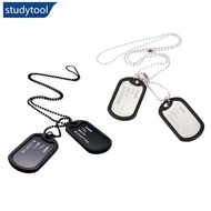 STUDYTOOL Men's Interesting Style 2 Dog Tags Chain Pendant Necklace I9Q1
