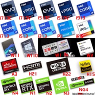 Original 13th Generation core i9 i5 i7 i5 i3 evo Notebook Desktop Computer cpu Sticker Label