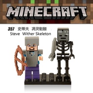 NEW!!♧✙ icf630 Minecraft Steve Black Spider Wither Wizard Skeleton Creeper Zombie Minifigure Ornament Building Block Toy