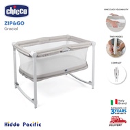 Chicco Zip &amp; Go Crib Cot เตียงสำหรับเด็กแรกเกิด ปรับเป็นเปลโยกได้ และพับเก็บง่าย มาพร้อมกระเป๋าสำหรับเดินทาง