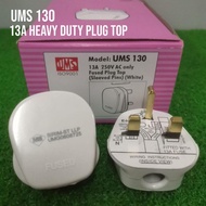 READY STOCK［SIRIM］UMS 130 BAKELITE HEAVY DUTY PLUG TOP/13AMP 3 PIN PLUG TOP TAHAN PANAS/（SIRIM] APPR