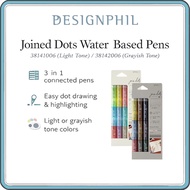 MIDORI Join Dots 3 Color Connected Water Based Pens Set (38141006 Light Tone / 38142006 Grayish Tone