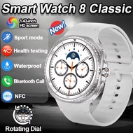 New JS Watch 8 Ultra Classic Smart Watch 1.43" HD Screen Voice Call NFC Sports Health Testing Waterp