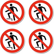 Versteigigen verbotenszeichen: P019 - DIN EN ISO 7010 / ASR A1.3 - Sticker: Diameter 7.5 cm, Pack of